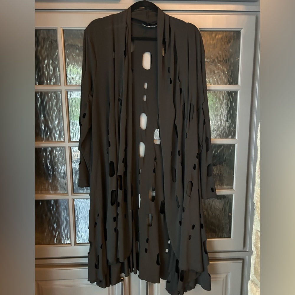 Kozan Black Women's Molly Cut Out Duster